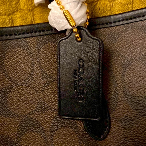 Coach brown and black signature tote - Picture 3 of 7